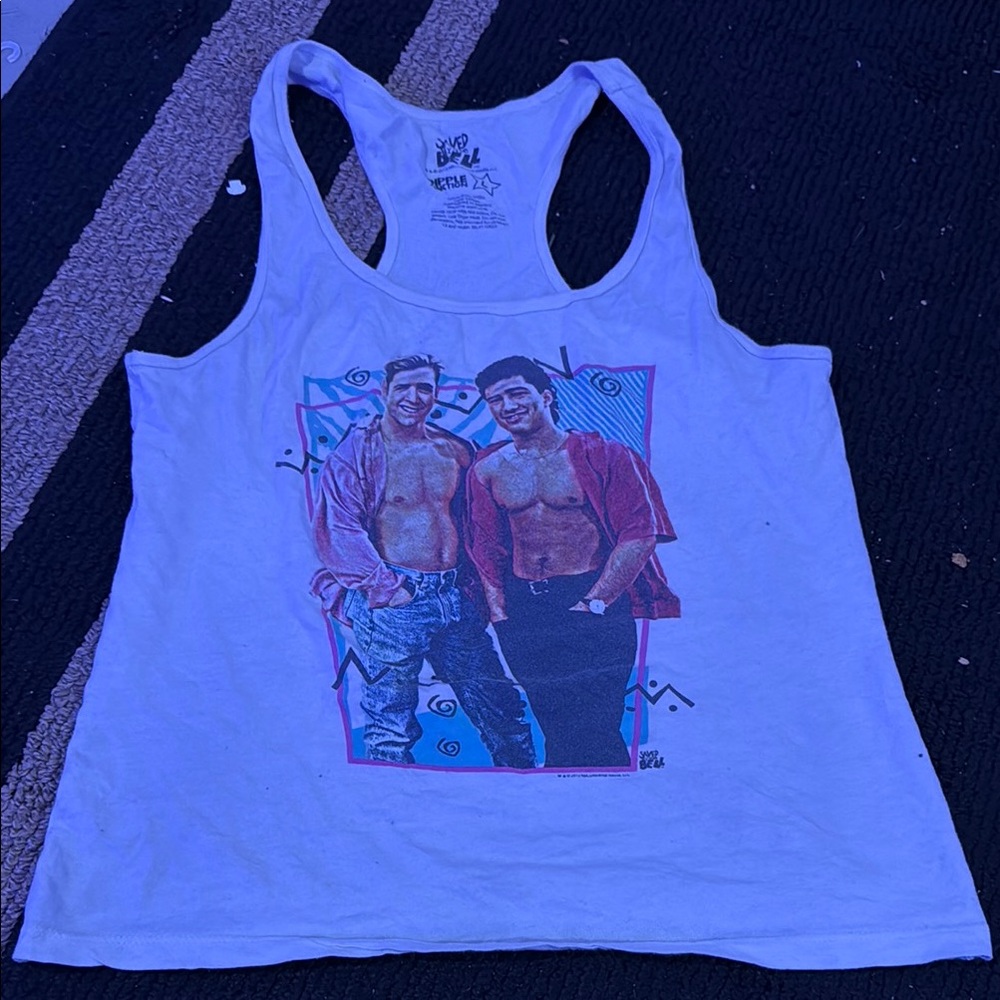 Saved by the bell white Graphic Tank Top